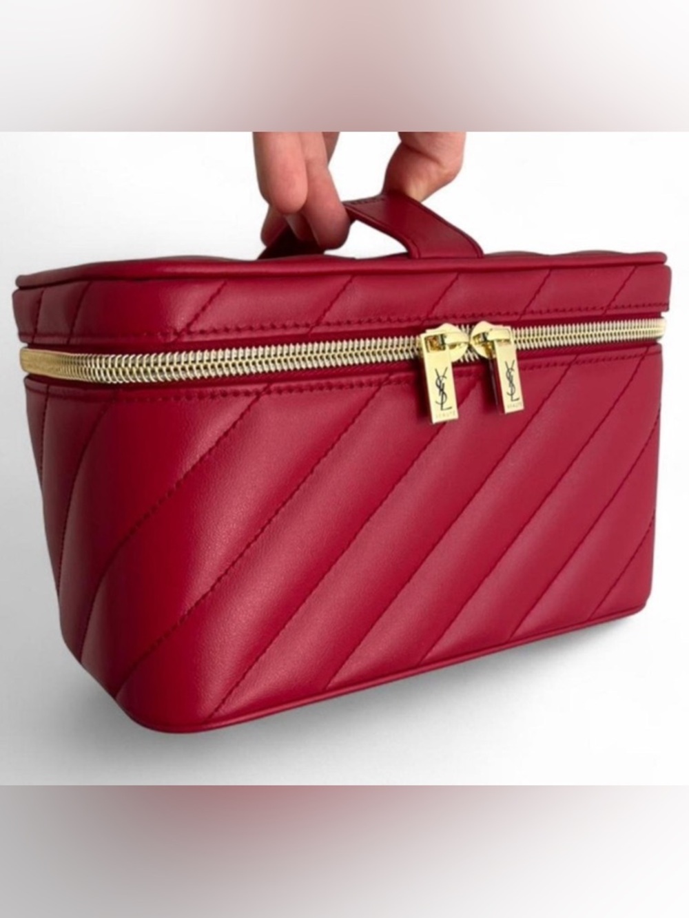 NEW Yves Saint Laurent Beauty QUILTED TRUNK VANITY CASE ⭐️ - Picture 6 of 13